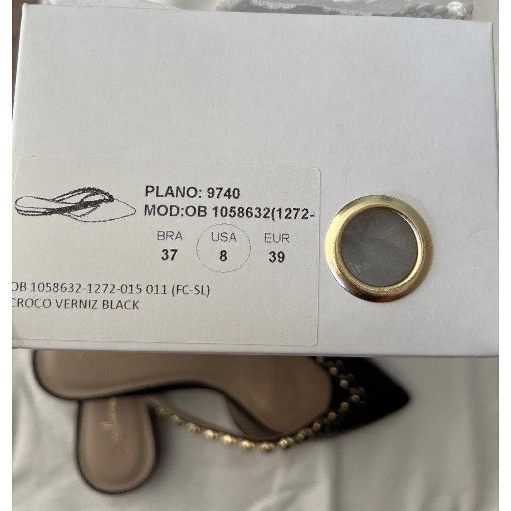 ANTHROPOLOGIE Guilhermina Embellished Black Slides Sz 8 - Picture 5 of 5